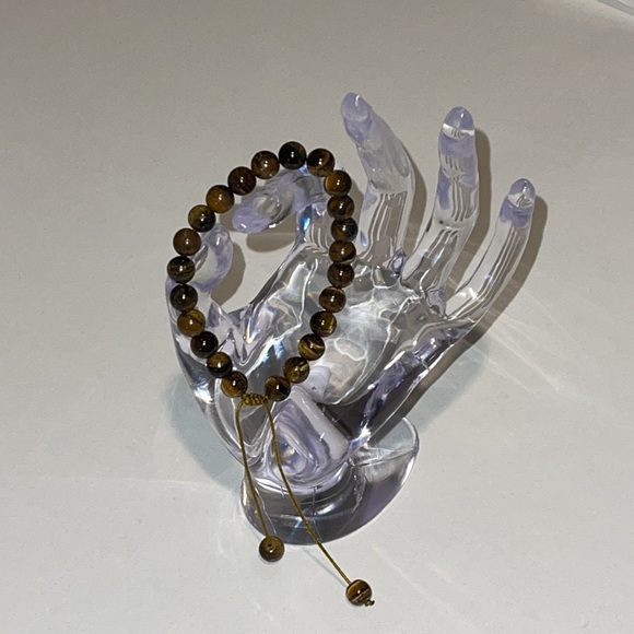 Women’s Healing Rose Quartz Crystal Natural Stone Gemstone Bead Bracelet - Picture 3 of 3